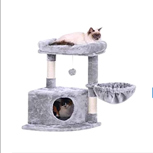 SOLD Silver Cat Tree Condo - Picture 1 of 10